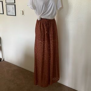 H&M Rusty wide leg pants. Sexy with sheer legs 🦵